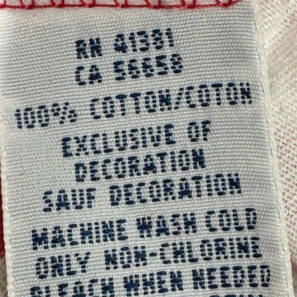 Ralph Lauren Red White Striped V-Neck T-Shirt Medium Classic Polo Pony Logo - Picture 7 of 7